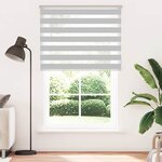 vidaXL Store zèbre gris clair largeur du tissu 135 9 cm polyester