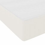 vidaXL Cadre de lit Autre Crème 120 x 190 cm Tissu en velours côtelé