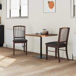 vidaXL Chaises de salle à manger 2 Pièces Marron Clair 50 x 52 5 x 91 cm