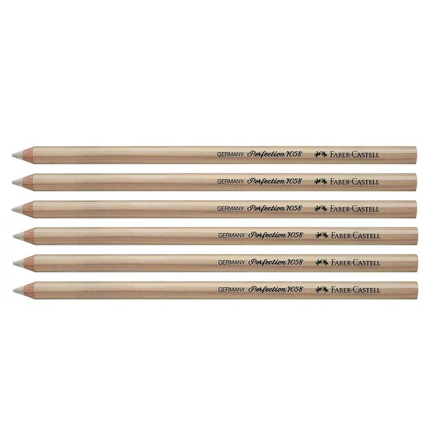 Crayon gomme perfection 7058 doré x 6 faber-castell