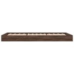 vidaXL Cadre de lit sans matelas chêne marron 90x200cm bois ingénierie