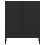 vidaXL Armoire de rangement Noir 80x35x101 5 cm Acier
