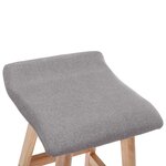 vidaXL Tabourets de bar lot de 2 gris clair tissu