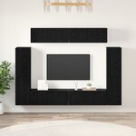 vidaXL Ensemble meuble TV 8 Pièces Chêne Noir 80 x 30 x 30.5 cm