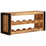 vidaXL Étagère à vin 100 x 45 x 33 cm Bois de mangue brut solide