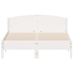 vidaXL Cadre de lit sans matelas blanc 160x200 cm bois de pin massif