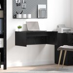 vidaXL Bureau mural Chêne noir 80 x 45 x 30 cm Bois d'ingénierie