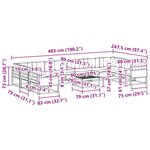 vidaXL Ensemble de canapés d'extérieur 11 Pièces Naturel et Anthracite