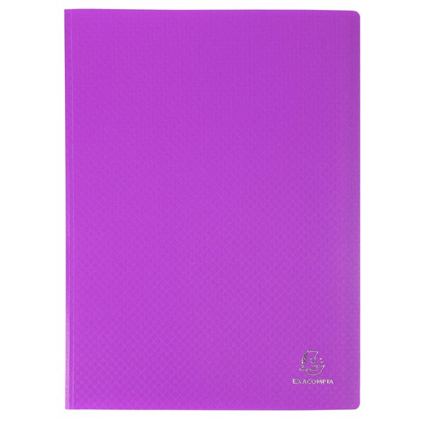 Protège-documents En Polypropylène 5/10e Opak Pochettes Cristal 200 Vues - A4 - Violet - X 8 - Exacompta