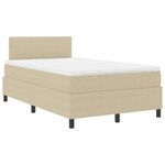 vidaXL Lit à ressorts avec matelas beige 120x200 cm en velours côtelé