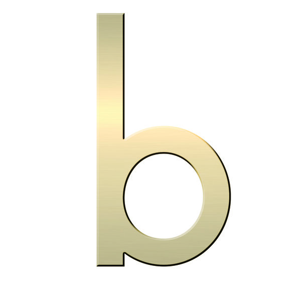 N° B en Laiton  adhésif puissant  50 mm x 2 mm