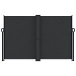 vidaXL Auvent latéral rétractable noir 160x600 cm