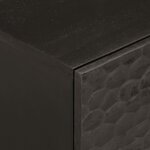 vidaXL Table de chevet noir 40x33x46 cm bois de manguier solide