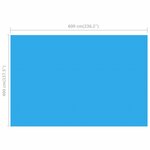 Vidaxl couverture de piscine rectangulaire 600x400 cm pe bleu