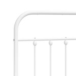 vidaXL Cadre de lit métal avec tête de lit blanc 140x190 cm