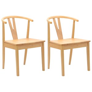 vidaXL Chaise de salle à manger 2 Pièces Naturel
