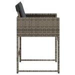 vidaXL Chaises de jardin avec coussins lot de 4 gris résine tressée
