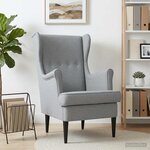 vidaXL Fauteuil Gris clair Tissu