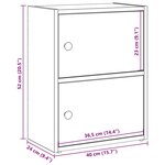 vidaXL Bibliothèque vieux bois 40x24x52 cm bois d'ingénierie