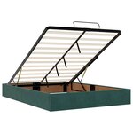 vidaXL Cadre de lit ottoman sans matelas vert foncé 140x190 cm velours