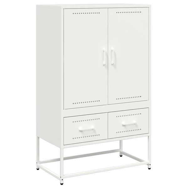 vidaXL Buffet haut blanc 68x39x111 5 cm acier