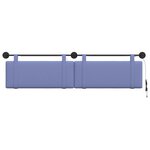 vidaXL Tête de lit suspendue Avec lumière LED Bleu denim Tissu