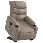 vidaXL Fauteuil inclinable Cappuccino Similicuir
