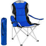 Tectake Chaise pliante avec rembourrage - bleu