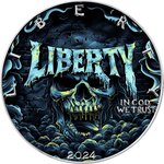 Pièce de monnaie en Argent g 31.1 (1 oz) Millésime 2024 Album Covers LIBERTY