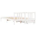 vidaXL Cadre de lit sans matelas blanc 140x200 cm bois de pin massif