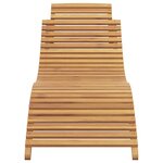 vidaXL Transat Marron 184 x 55 x 59 cm Bois de teck massif