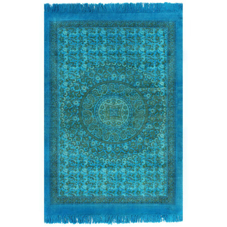 vidaXL Tapis Kilim Coton 160 x 230 cm avec motif Turquoise