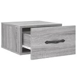 vidaXL Table de chevet murale sonoma gris 35x35x20 cm