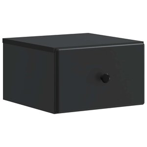 vidaXL Cabinet de chevet mural avec tiroir Noir 34 5 x 33 x 20 cm