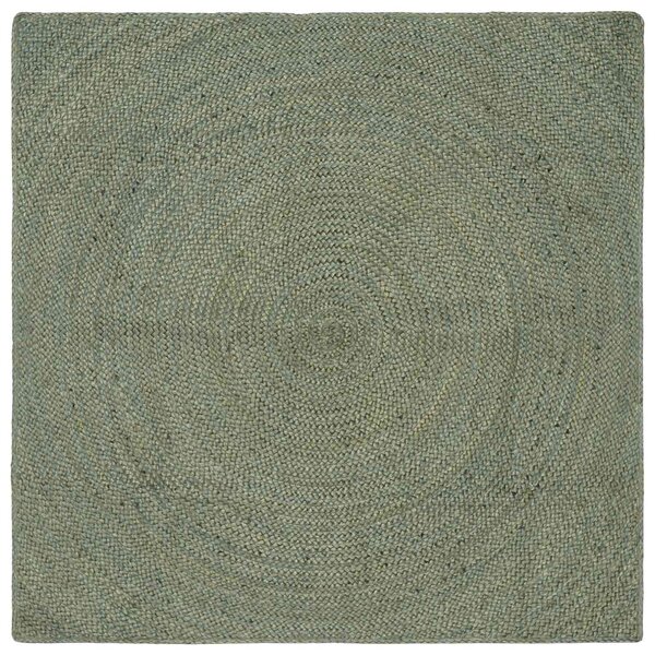 vidaXL Tapis de surface Vert olive 120 x 120 cm Jute