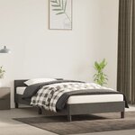 vidaXL Cadre de lit avec tête de lit Gris foncé 100x200 cm Velours