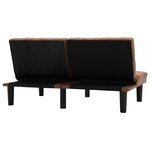 vidaXL Canapé à 2 places Marron Similicuir daim