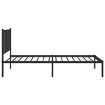 vidaXL Cadre de lit métal sans matelas avec tête de lit noir 90x190 cm