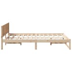 vidaXL Cadre de lit avec tête de lit Naturel 140 x 190 cm Pin massif