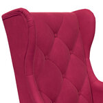vidaXL Fauteuil Bordeaux Velours