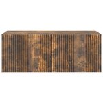 vidaXL Meuble TV mural 78 5 x 41 x 30 cm Chêne fumé Bois d'ingénierie