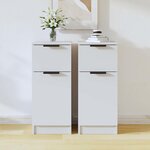vidaXL Buffets 2 Pièces blanc 30x30x70 cm bois d'ingénierie