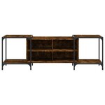 vidaXL Meuble TV chêne fumé 153x37x50 cm bois d'ingénierie