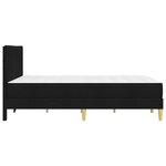 vidaXL Cadre de lit avec matelas Noir 120 x 190 cm Polyester