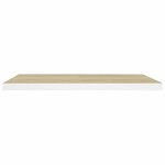 vidaXL Étagères flottantes 4 Pièces chêne et blanc 80x23 5x3 8 cm MDF