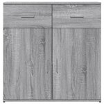 vidaXL Buffets 2 Pièces sonoma gris 79x38x80 cm bois d'ingénierie