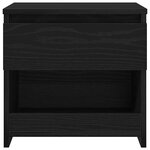 vidaXL Cabinet de chevet avec tiroir 2 Pièces Chêne noir 40 x 30 x 39 cm
