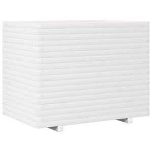 vidaXL Jardinière blanc 90x60x72 cm bois de pin massif
