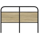 vidaXL Tête de lit chêne sonoma 120 cm acier et bois d'ingénierie