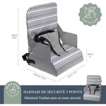 Siège d'appoint d'alimentation portable Grab ‘N Go - Feuilles - Bleu